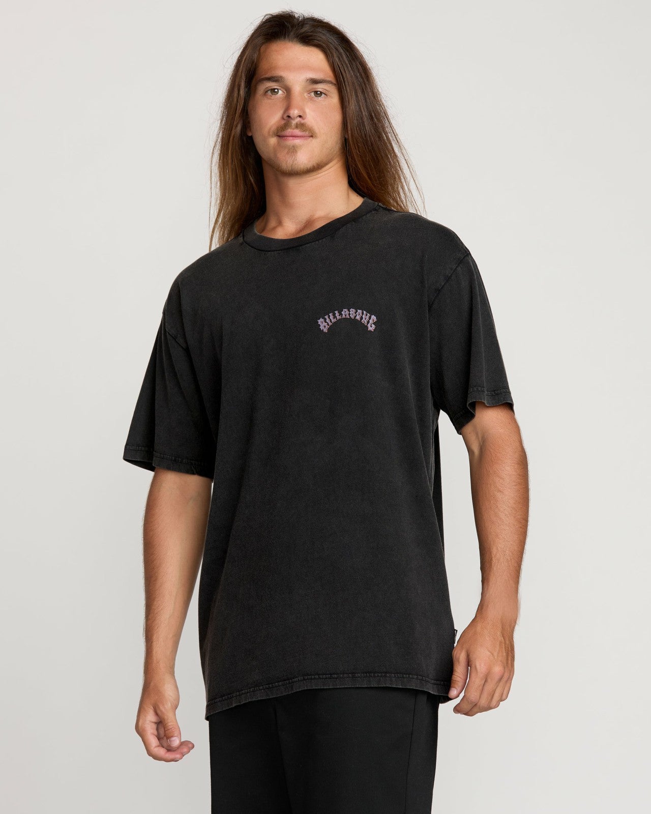 Decal Regular Wave Wash Tee - Washed Black