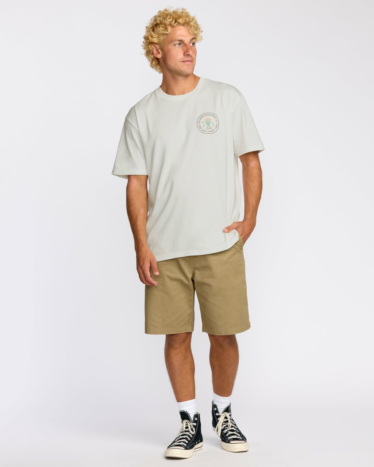 Desert Flower Regular Short Sleeve T-Shirt - Off White