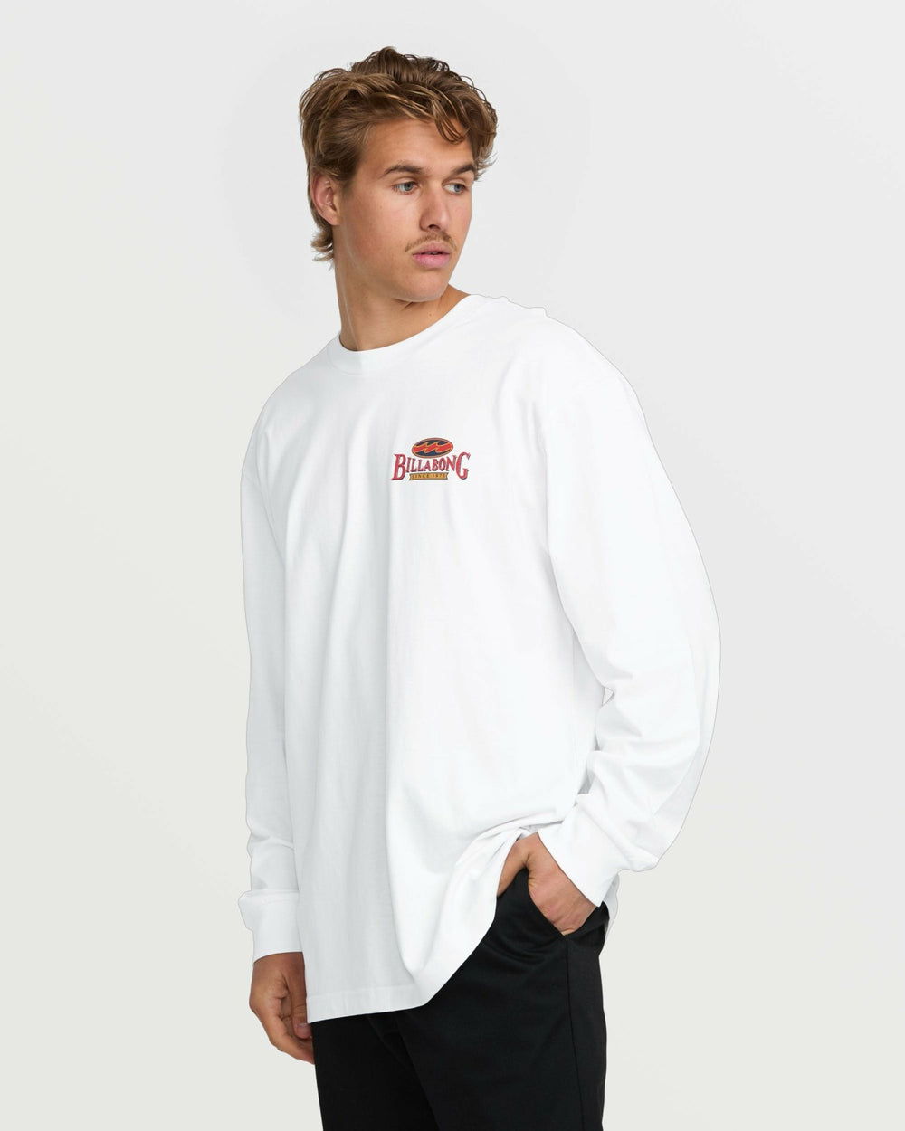 Double Spread OG Long Sleeve Tee - White