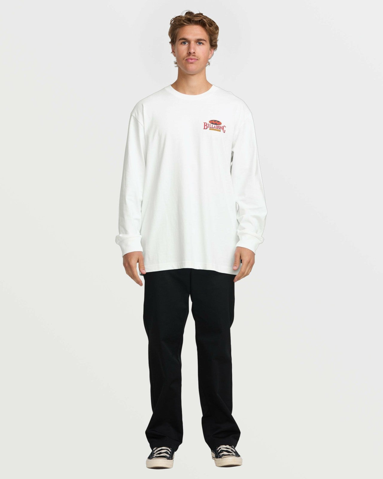 Double Spread OG Long Sleeve Tee - White