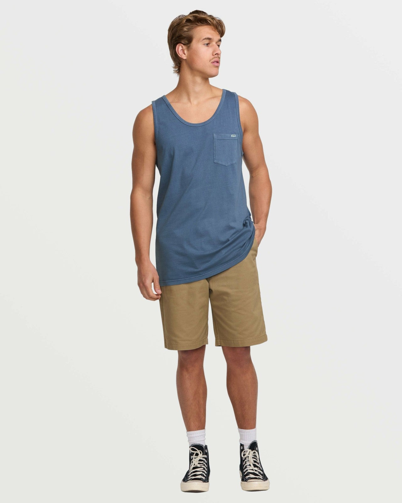 Essential Premium Wave Wash Tank - Slate Blue