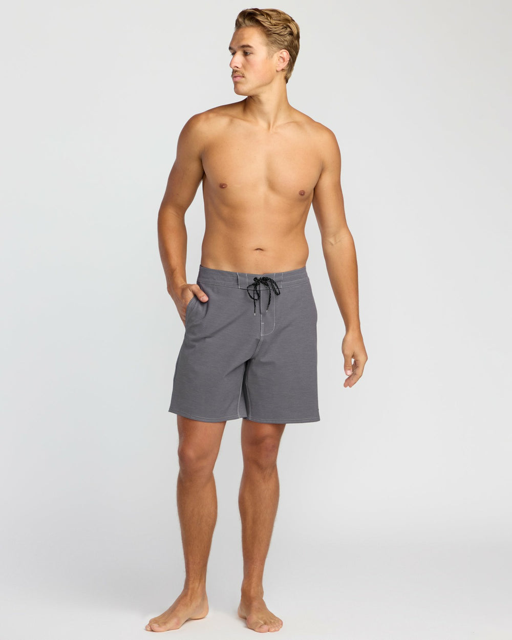 Every Other Day Lo Tide 18" Boardshorts - Gray Violet