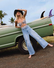 Free Fall High-Waist Pants - Surf Spray