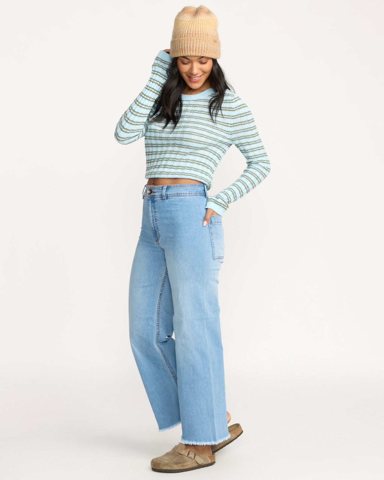Free Fall High-Waist Pants - Surf Spray