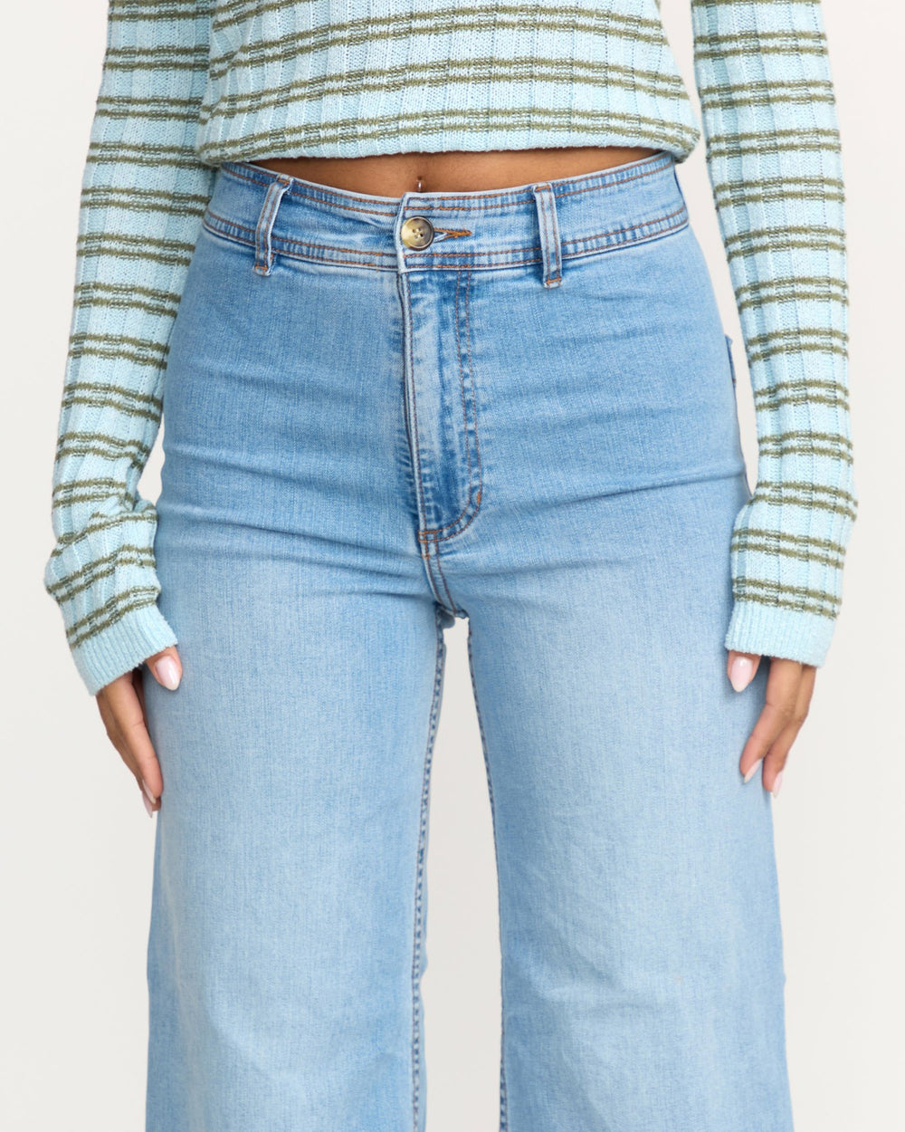Free Fall High-Waist Pants - Surf Spray