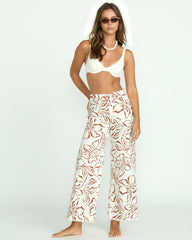 Free Fall Printed Twill Pants - Salt Crystal