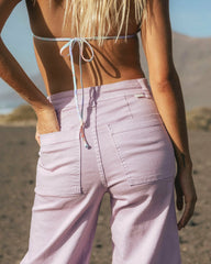 Free Fall High-Waist Pants - Amethyst Smoke
