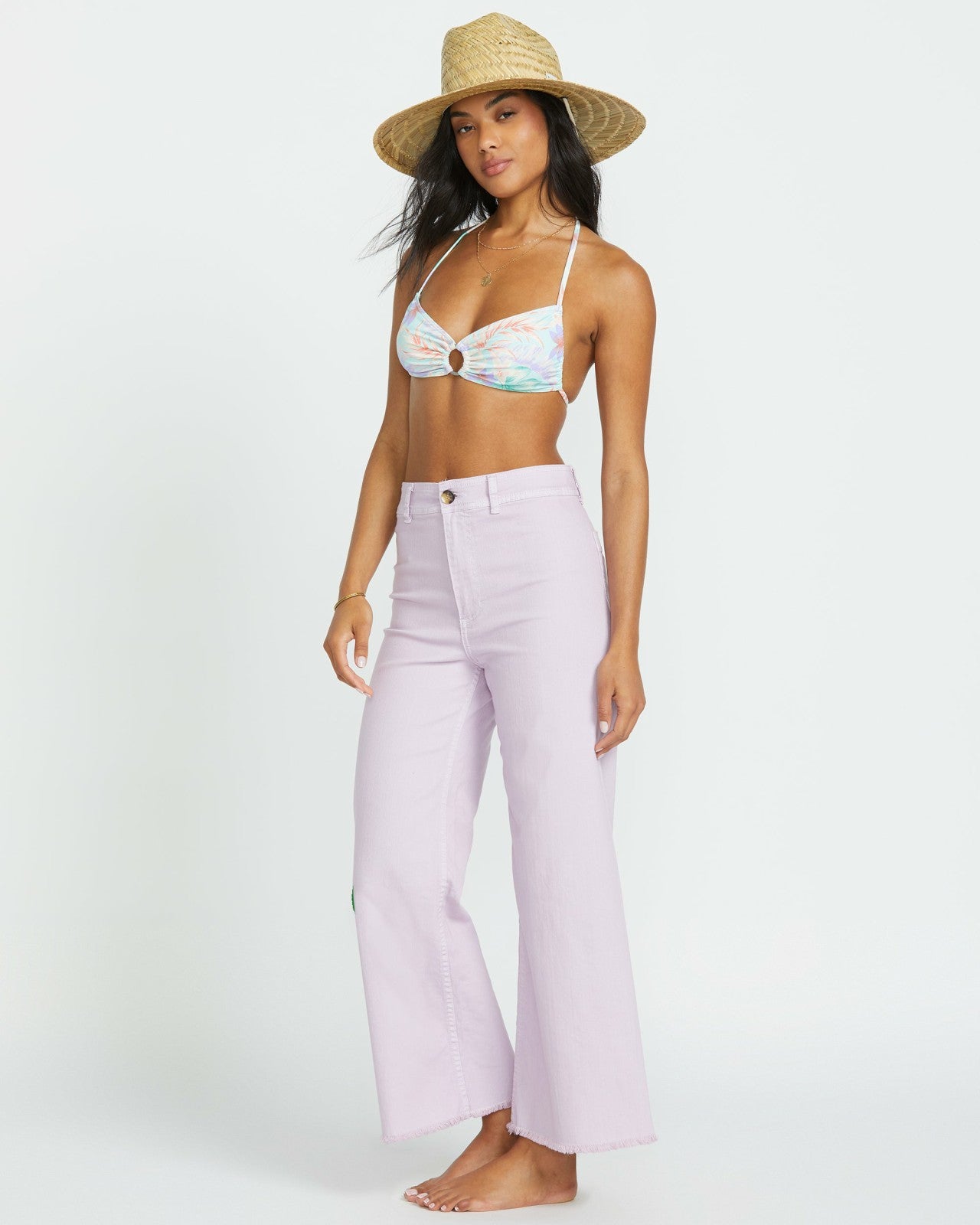 Free Fall High-Waist Pants - Amethyst Smoke