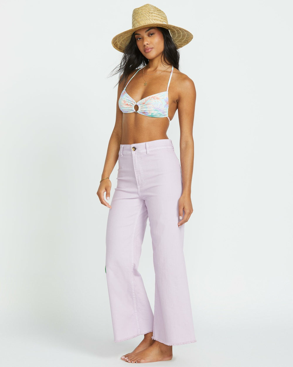 Free Fall High-Waist Pants - Amethyst Smoke