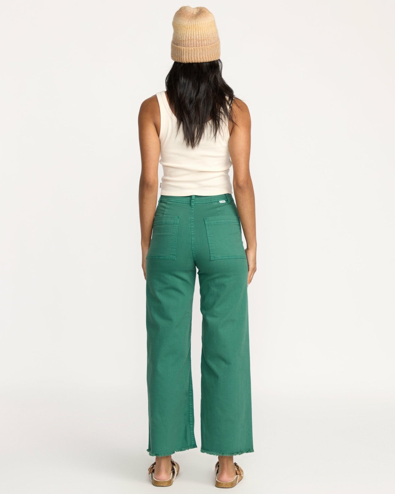 Free Fall High-Waist Pants - Evergreen