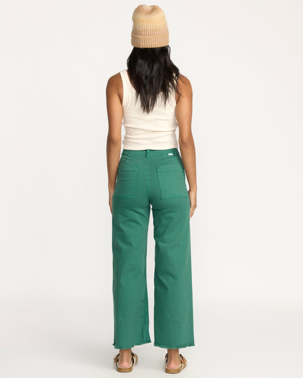 Free Fall High-Waist Pants - Evergreen