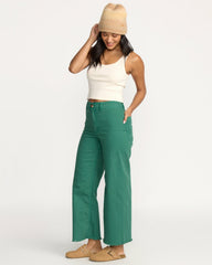 Free Fall High-Waist Pants - Evergreen
