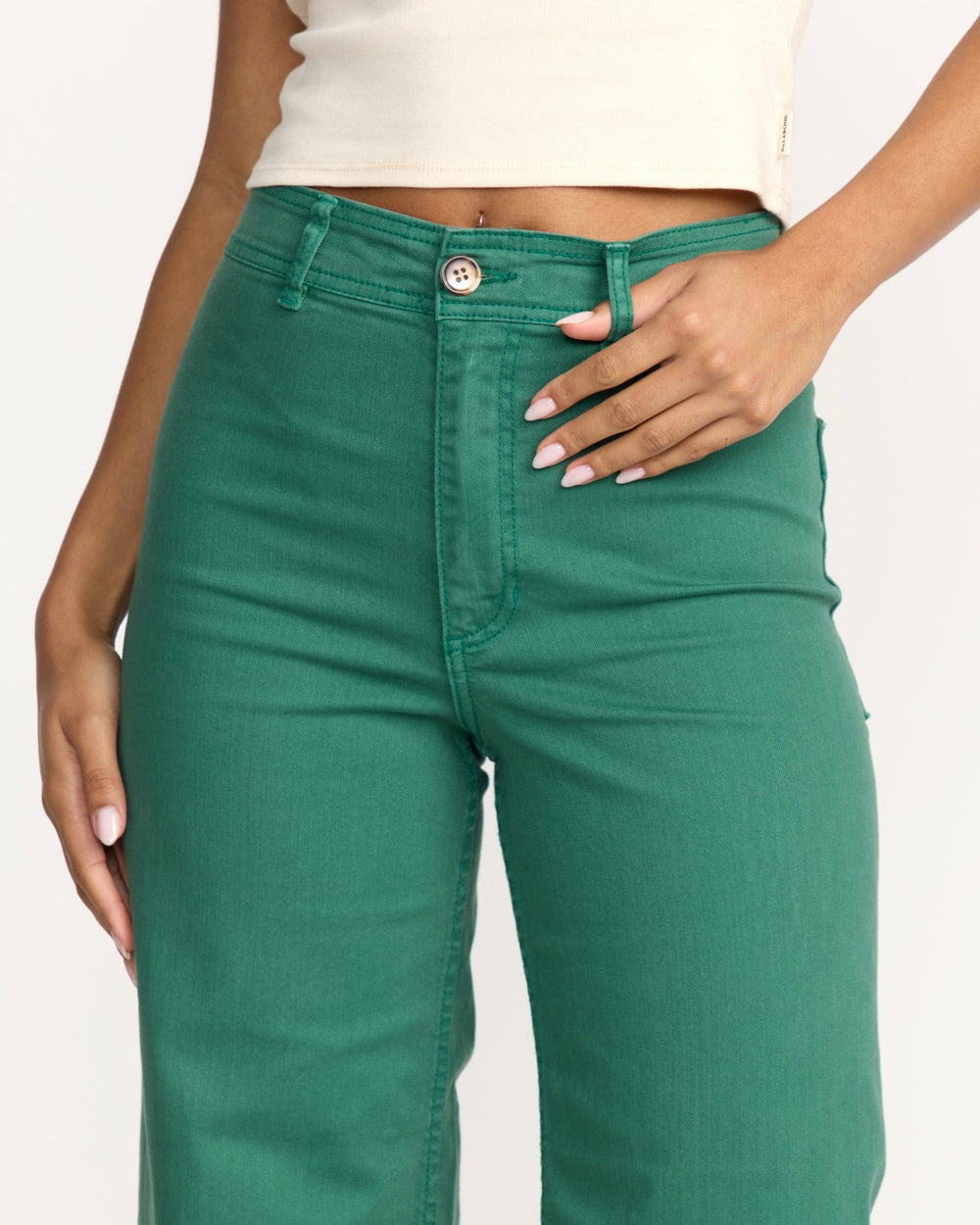 Free Fall High-Waist Pants - Evergreen