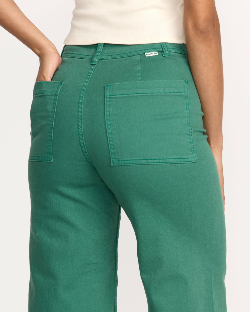 Free Fall High-Waist Pants - Evergreen