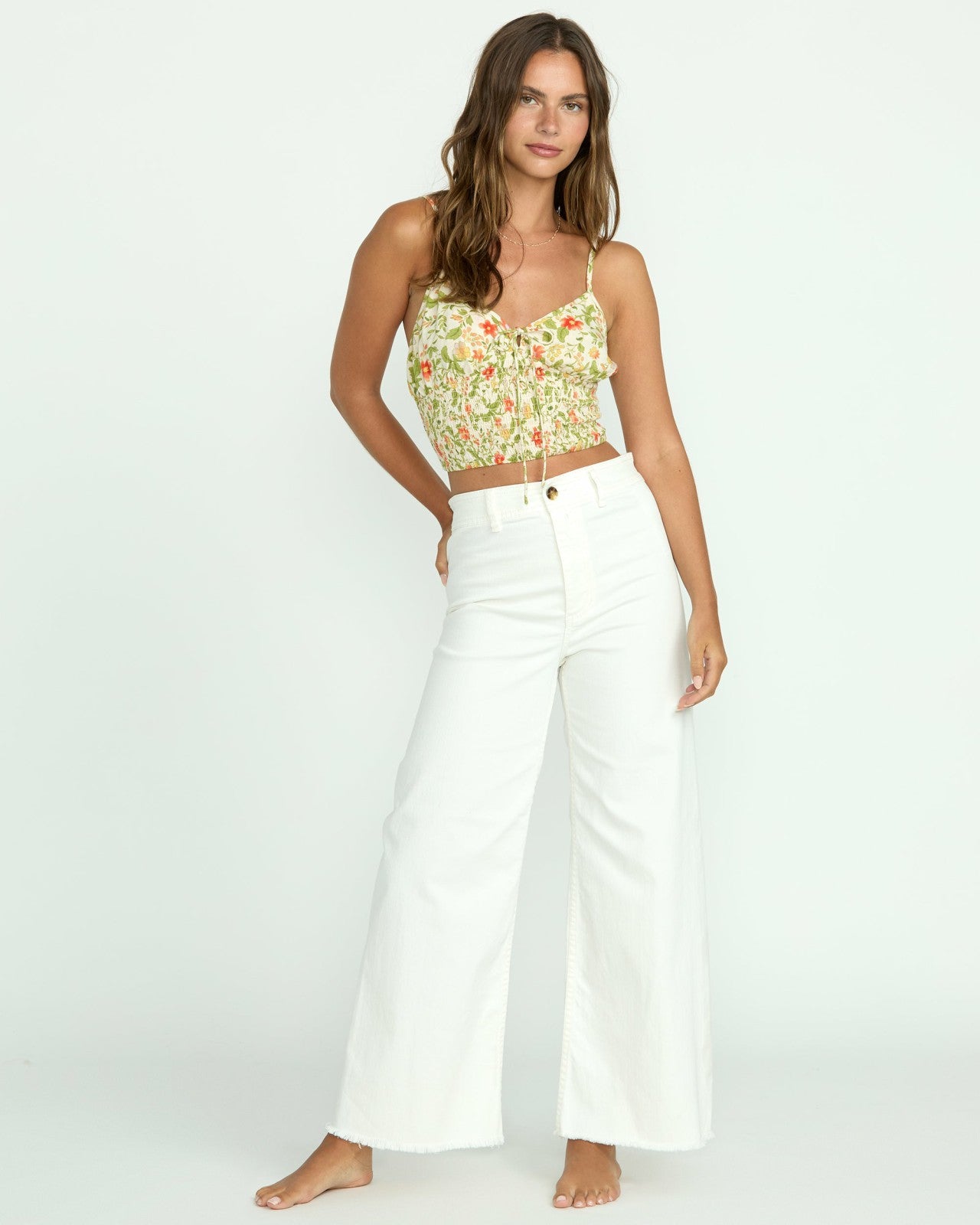 Free Fall High-Waist Pants - Salt Crystal 1