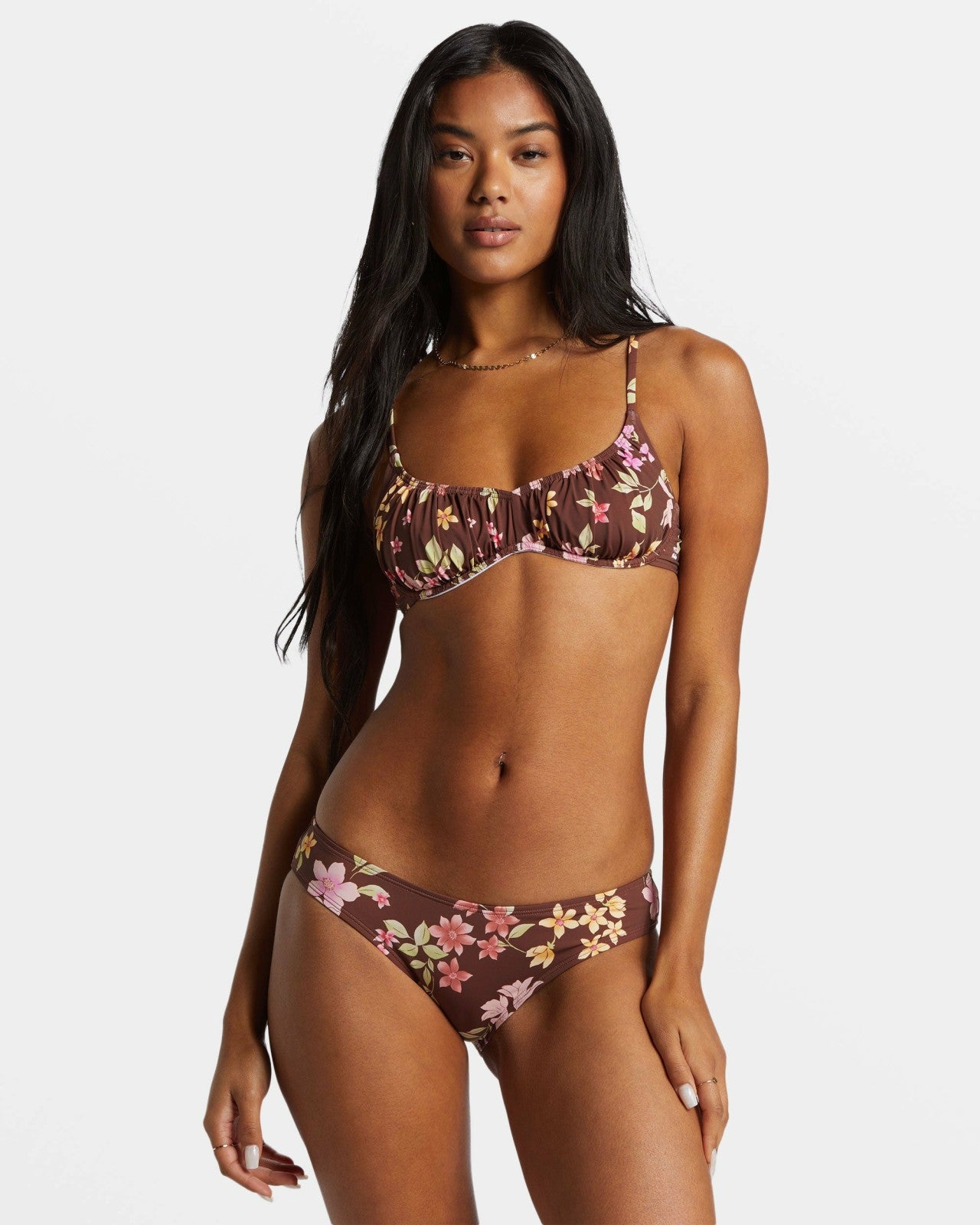 Free To Be Bliss Bralette Bikini Top - Choc Chip