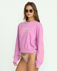 From Paradise Crewneck Sweatshirt - Bright Rose