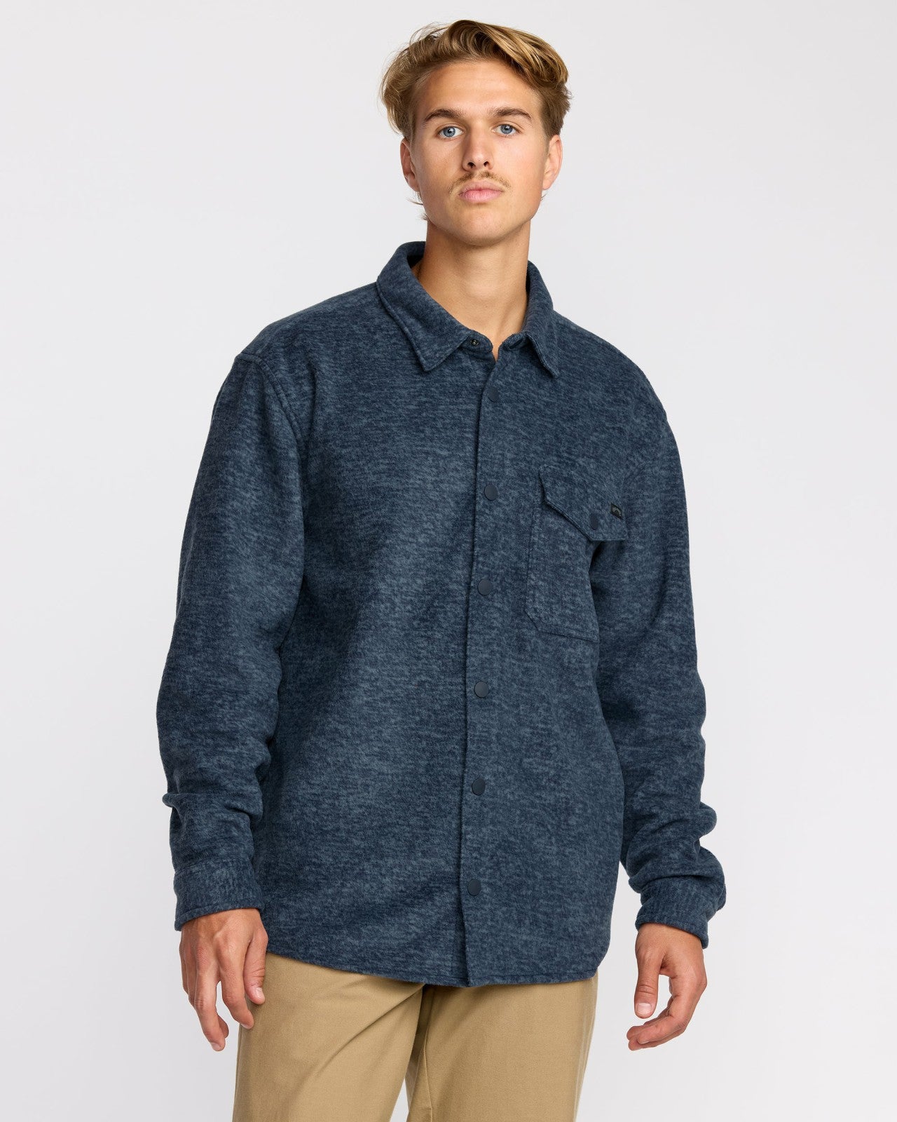 Furnace Long Sleeve Flannel Shirt - Navy