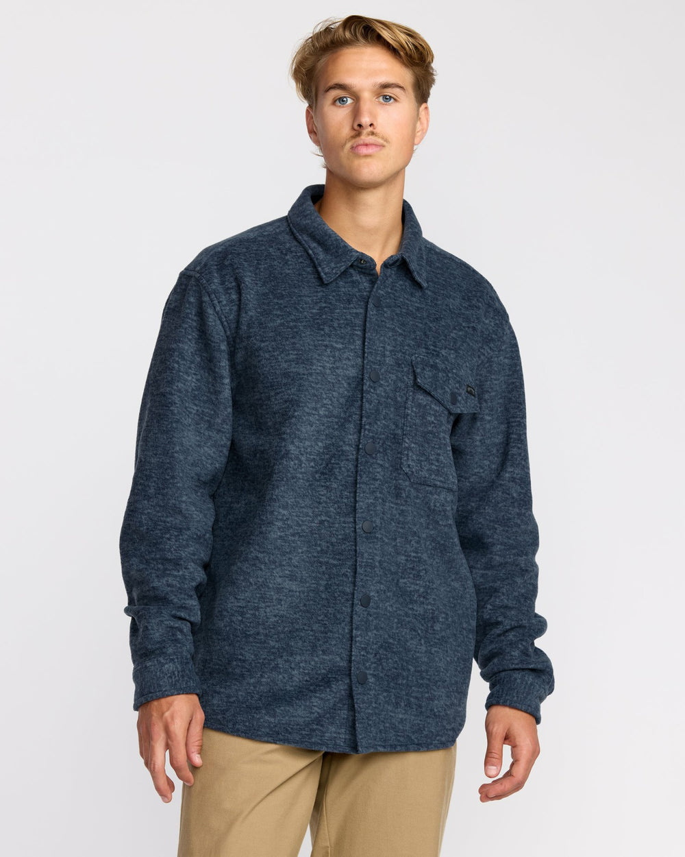 Furnace Long Sleeve Flannel Shirt - Navy