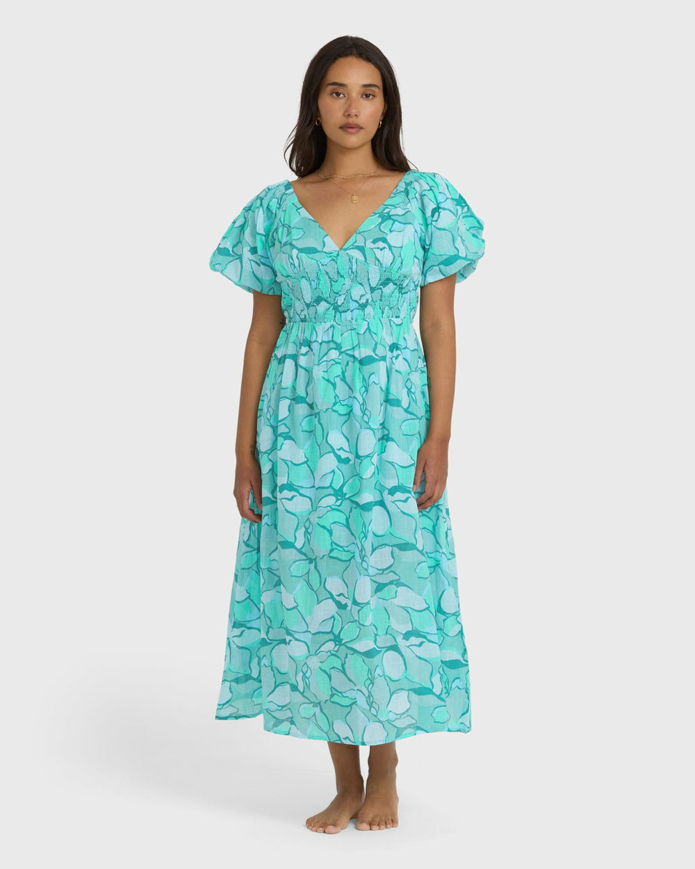 Go Coastal Midi Dress - Blue Bird
