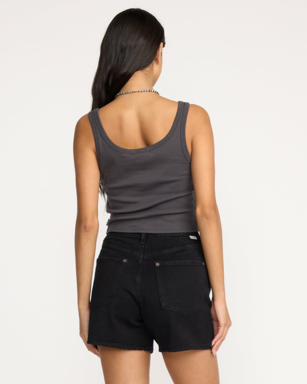 Goddess Knit Tank - Black Sands