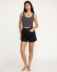 Goddess Knit Tank - Black Sands