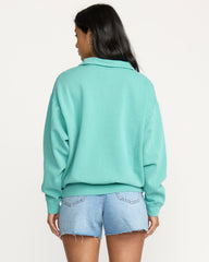 Hula Half Zip Sweatshirt - Blue Bird