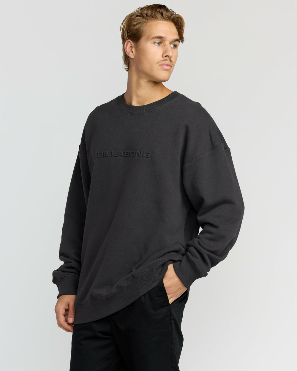 Iconic Emboss Crewneck Sweatshirt - Black