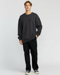 Iconic Emboss Crewneck Sweatshirt - Black