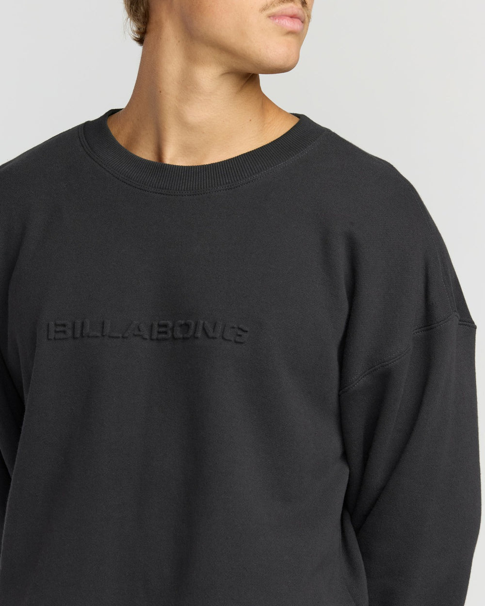 Iconic Emboss Crewneck Sweatshirt - Black