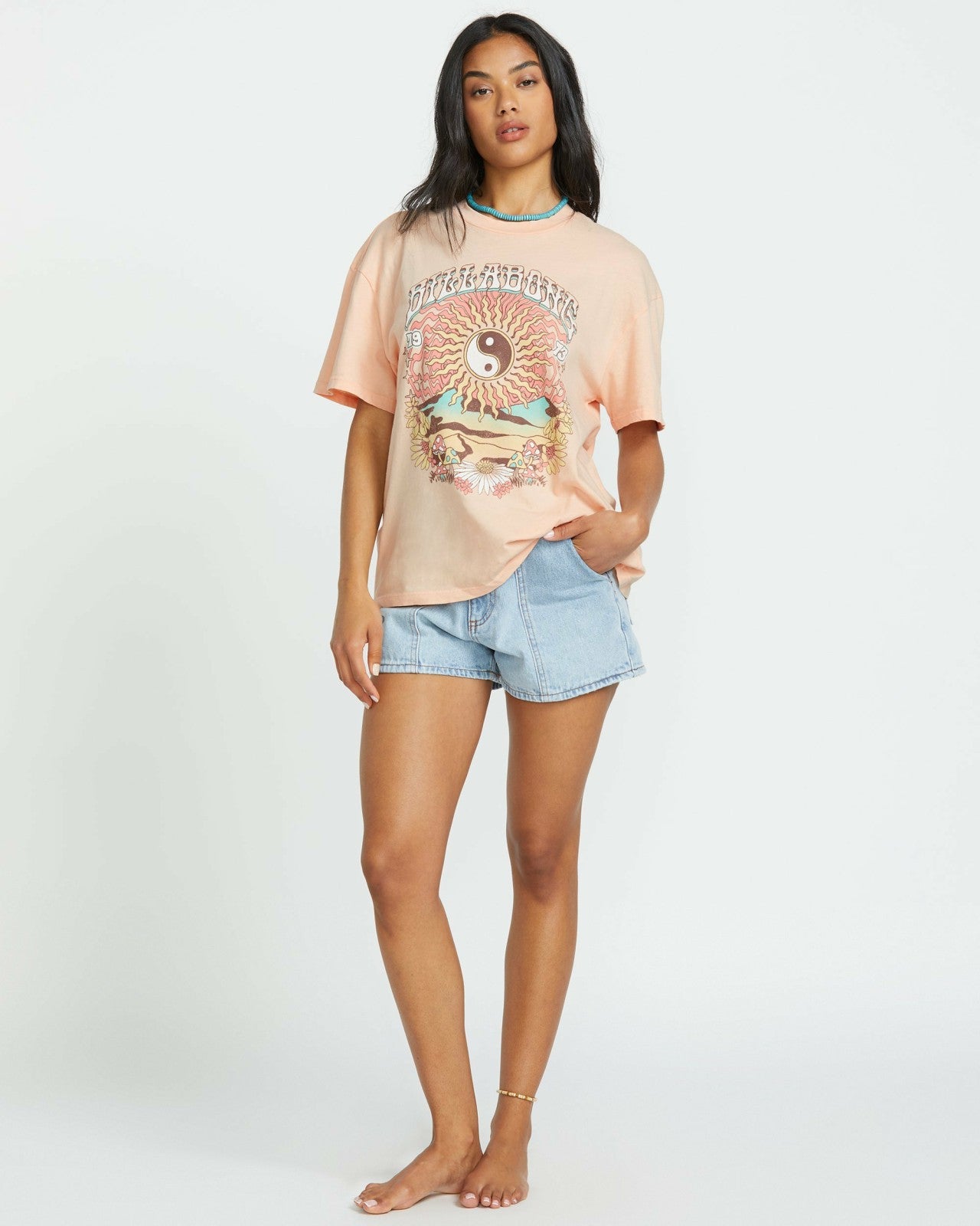In The Balance Tee - Soft Peach
