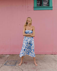 In The Sky Midi Dress - True Blue