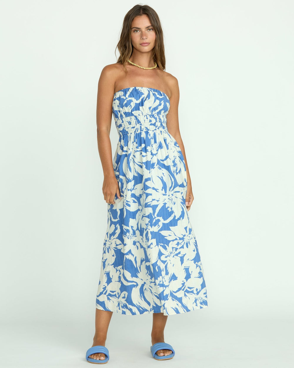 In The Sky Midi Dress - True Blue