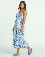 In The Sky Midi Dress - True Blue