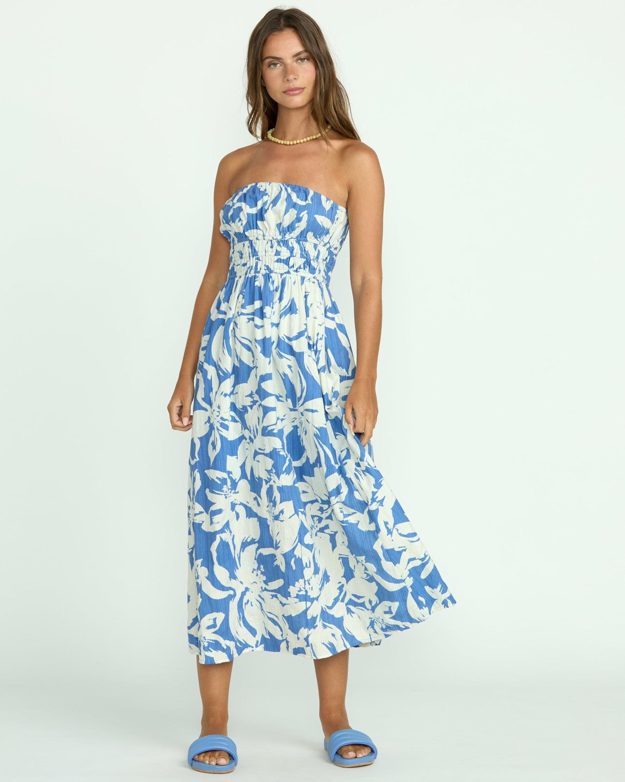 In The Sky Midi Dress - True Blue
