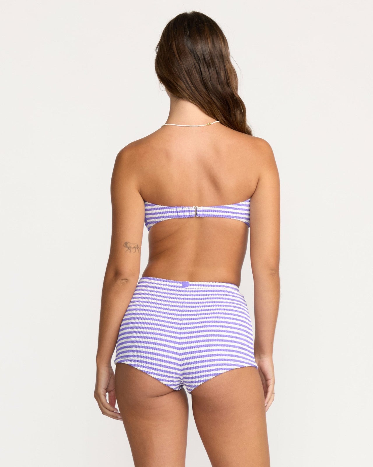 Josie Summer Hi Yarn Dyed Drew Bandeau Bikini Top - Purple Punch