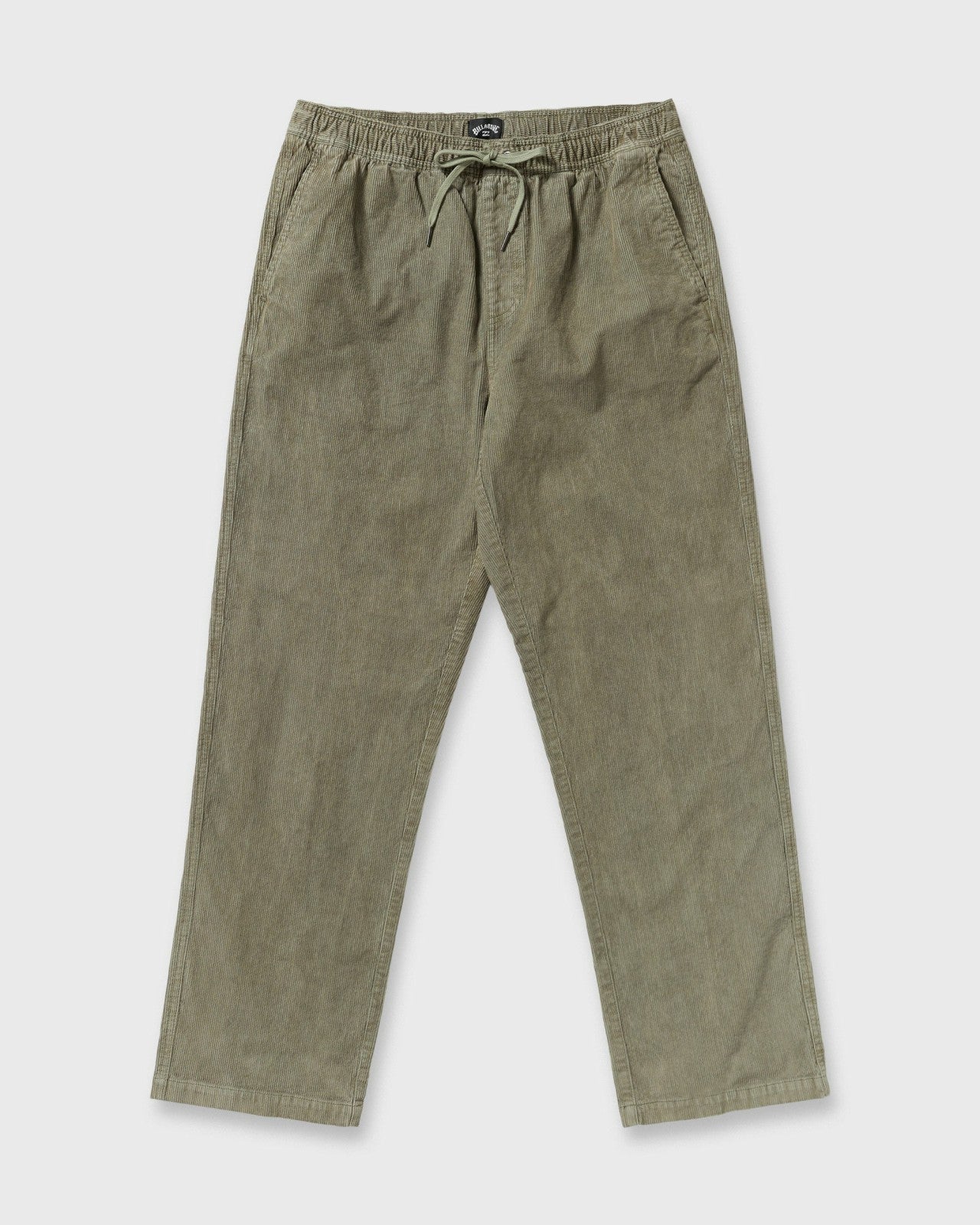 Larry Elastic Waist Corduroy Pants - Green Ash