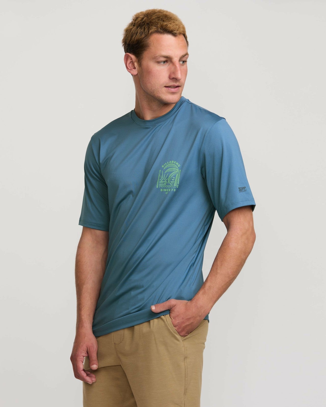 Last Night Loose Fit Short Sleeve Surf Tee - Bay Blue