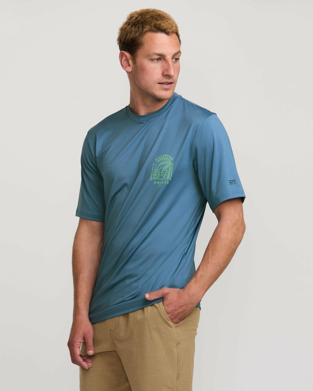 Last Night Loose Fit Short Sleeve Surf Tee - Bay Blue