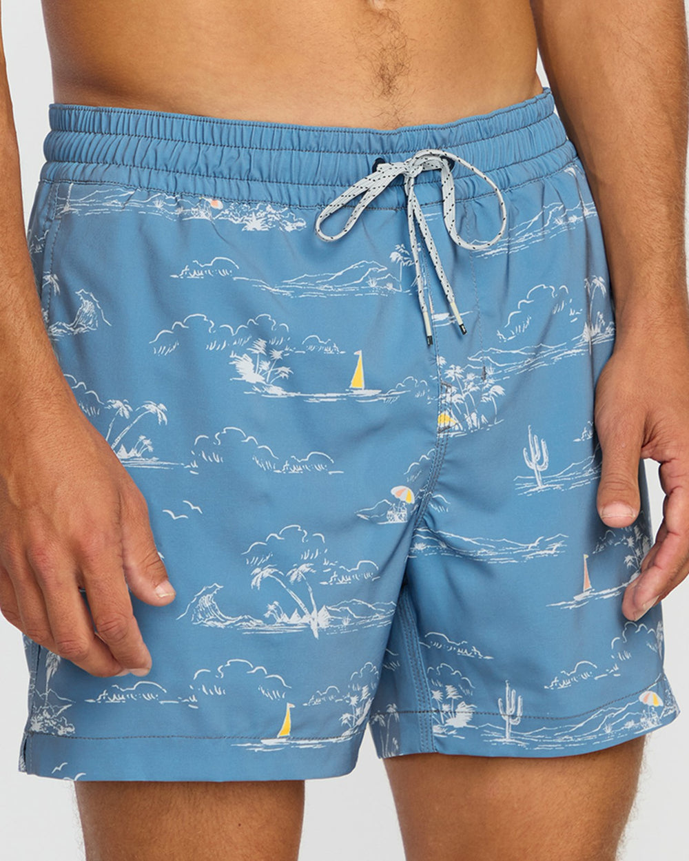 Lineup Laybacks 16" Trunks - Steel Blue