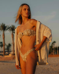 Lost On You V Hike Bikini Bottom - Green Tea