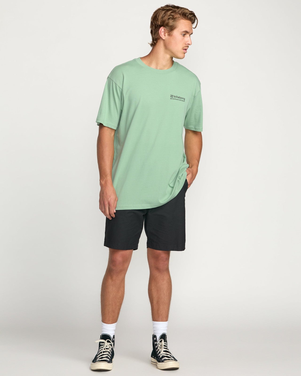 Making Tracks A/Div Tee - Mist Green