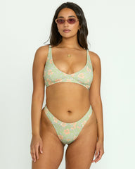 More To Sea Cami Plunge Bikini Top - Pistachio