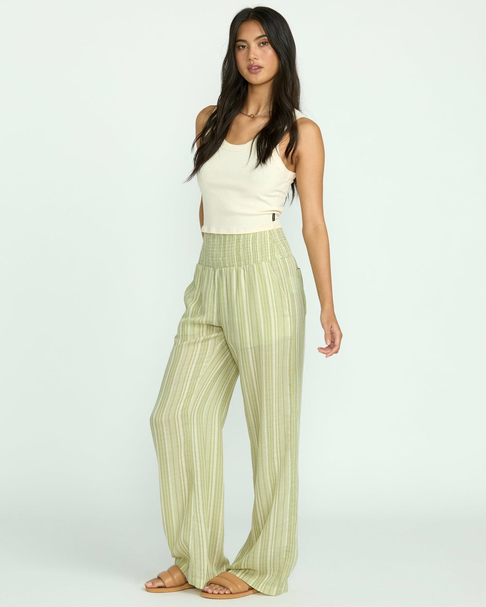 New Waves 2 Elastic Waist Pants - Avocado