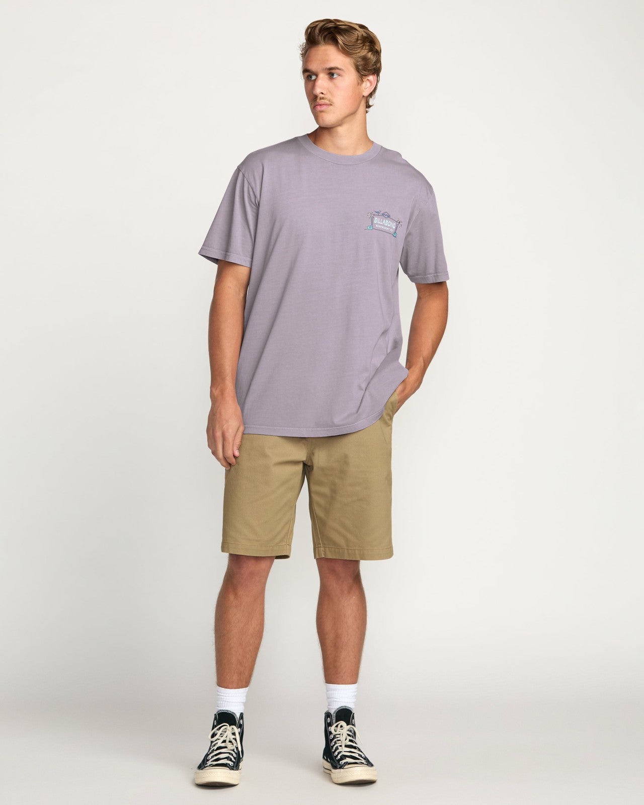 No Vacancy Premium Wave Wash Tee - Light Purple