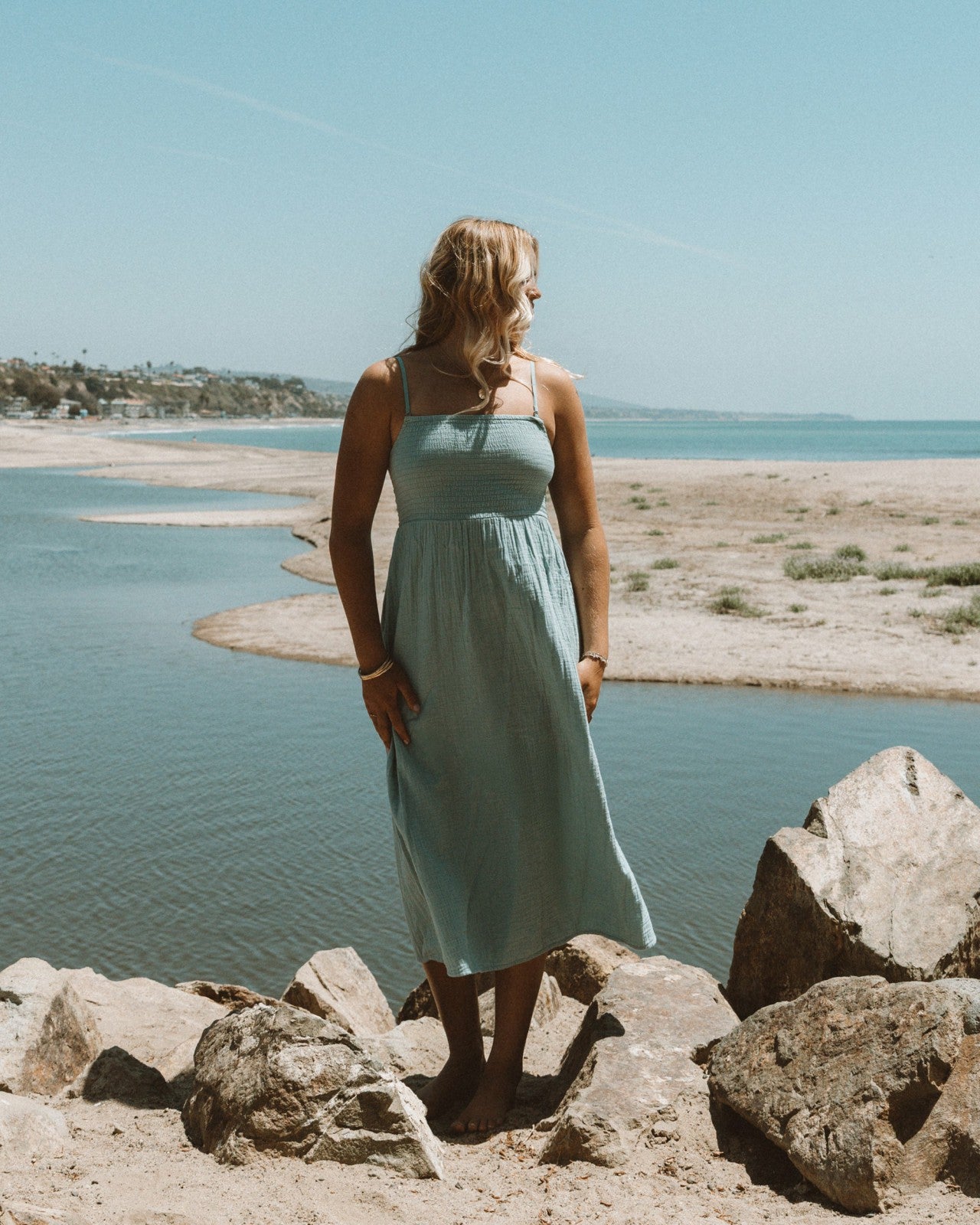 Off The Coast Dress - Blue Fog