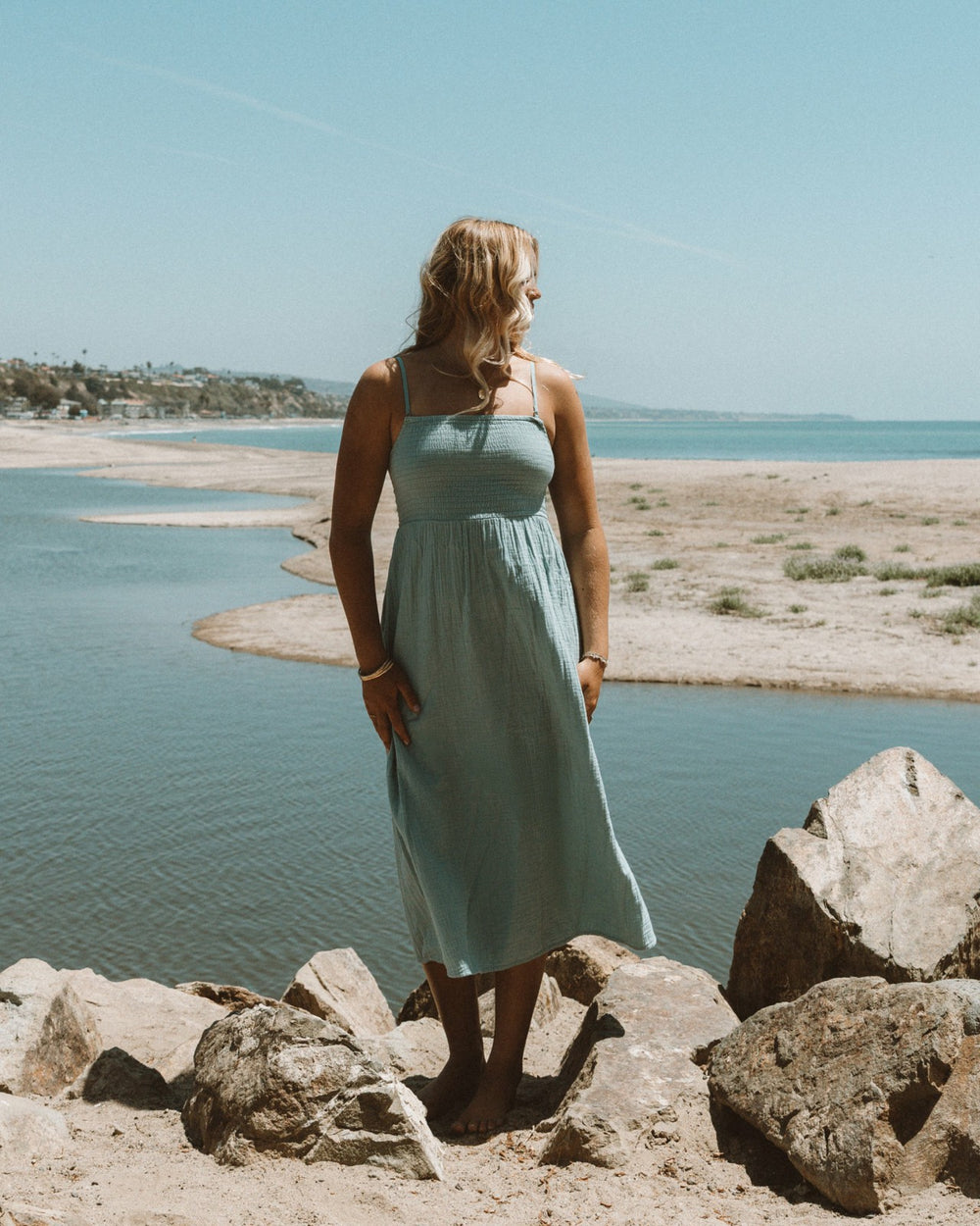 Off The Coast Dress - Blue Fog