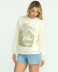Paradise Awaits Crewneck Sweatshirt - Whitecap