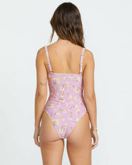 Peaceful Petals Chloe One-Piece Swimsuit - Amethyst Smoke