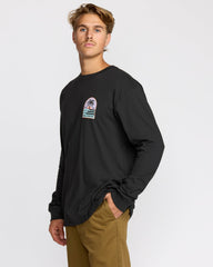 Portal Regular Long Sleeve T-Shirt - Washed Black